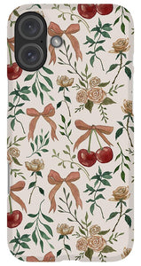 Cherry and Roses Pattern - Phone Case