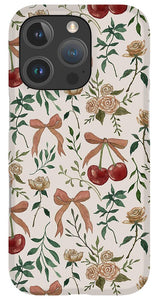 Cherry and Roses Pattern - Phone Case