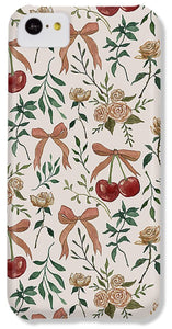 Cherry and Roses Pattern - Phone Case