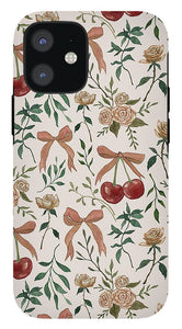 Cherry and Roses Pattern - Phone Case