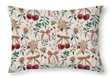 Load image into Gallery viewer, Cherry and Roses Pattern - Throw Pillow