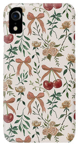 Cherry and Roses Pattern - Phone Case