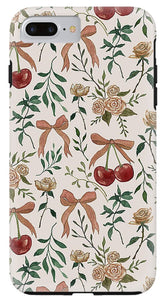 Cherry and Roses Pattern - Phone Case