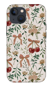 Cherry and Roses Pattern - Phone Case