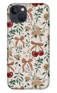 Cherry and Roses Pattern - Phone Case