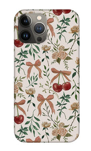 Cherry and Roses Pattern - Phone Case