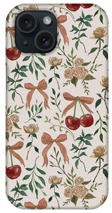 Cherry and Roses Pattern - Phone Case