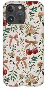 Cherry and Roses Pattern - Phone Case