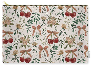 Cherry and Roses Pattern - Zip Pouch