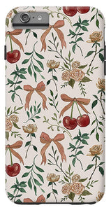 Cherry and Roses Pattern - Phone Case