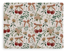 Load image into Gallery viewer, Cherry and Roses Pattern - Blanket