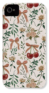 Cherry and Roses Pattern - Phone Case