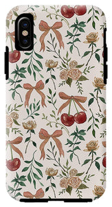 Cherry and Roses Pattern - Phone Case