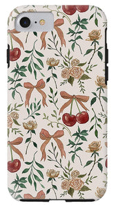 Cherry and Roses Pattern - Phone Case