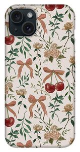 Cherry and Roses Pattern - Phone Case