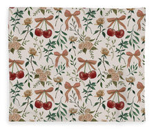 Load image into Gallery viewer, Cherry and Roses Pattern - Blanket