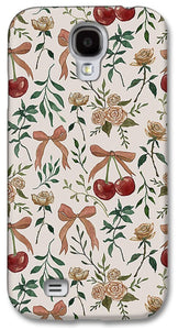 Cherry and Roses Pattern - Phone Case