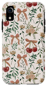 Cherry and Roses Pattern - Phone Case