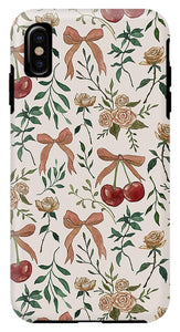 Cherry and Roses Pattern - Phone Case