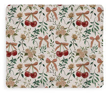 Load image into Gallery viewer, Cherry and Roses Pattern - Blanket