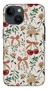 Cherry and Roses Pattern - Phone Case