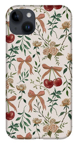 Cherry and Roses Pattern - Phone Case