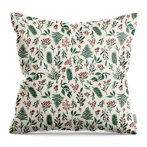 Christmas Berries Pattern - Throw Pillow