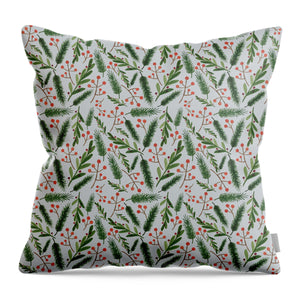 Christmas Branch Pattern - Throw Pillow