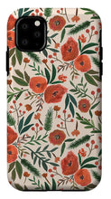 Load image into Gallery viewer, Christmas Floral Pattern - Phone Case
