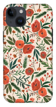 Load image into Gallery viewer, Christmas Floral Pattern - Phone Case