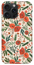 Load image into Gallery viewer, Christmas Floral Pattern - Phone Case