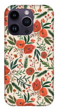Load image into Gallery viewer, Christmas Floral Pattern - Phone Case
