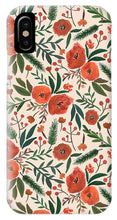 Load image into Gallery viewer, Christmas Floral Pattern - Phone Case
