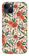 Load image into Gallery viewer, Christmas Floral Pattern - Phone Case