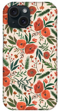 Load image into Gallery viewer, Christmas Floral Pattern - Phone Case