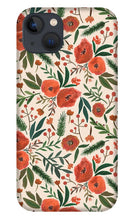 Load image into Gallery viewer, Christmas Floral Pattern - Phone Case