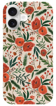 Load image into Gallery viewer, Christmas Floral Pattern - Phone Case