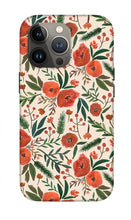 Load image into Gallery viewer, Christmas Floral Pattern - Phone Case