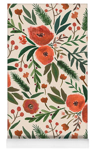 Christmas Floral Pattern - Yoga Mat