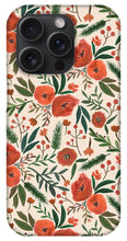 Load image into Gallery viewer, Christmas Floral Pattern - Phone Case