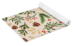 Christmas Watercolor Pattern - Yoga Mat