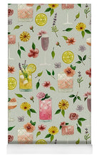 Load image into Gallery viewer, Cocktails and Flowers Pattern - Yoga Mat