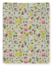 Load image into Gallery viewer, Cocktails and Flowers Pattern - Blanket
