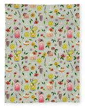 Load image into Gallery viewer, Cocktails and Flowers Pattern - Blanket