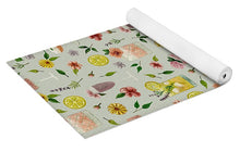 Load image into Gallery viewer, Cocktails and Flowers Pattern - Yoga Mat