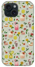 Load image into Gallery viewer, Cocktails and Flowers Pattern - Phone Case