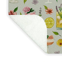 Load image into Gallery viewer, Cocktails and Flowers Pattern - Blanket