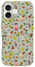 Load image into Gallery viewer, Cocktails and Flowers Pattern - Phone Case