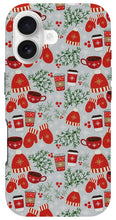 Load image into Gallery viewer, Coffee and Mittens Christmas Pattern - Phone Case