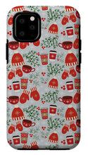 Load image into Gallery viewer, Coffee and Mittens Christmas Pattern - Phone Case